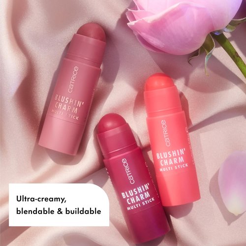 Catrice Blushin' Charm Multi Stick - Creamy Multi-Use Blush & Lip Tint | Buildable Dewy Finish | Vegan (050 Radiant Honey)