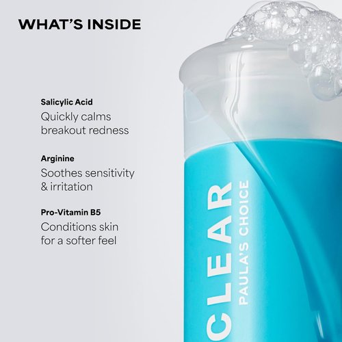Paula's Choice CLEAR Acne Daily Face Wash - Salicylic Acid Cleanser for Clogged Pores | Fragrance-Free