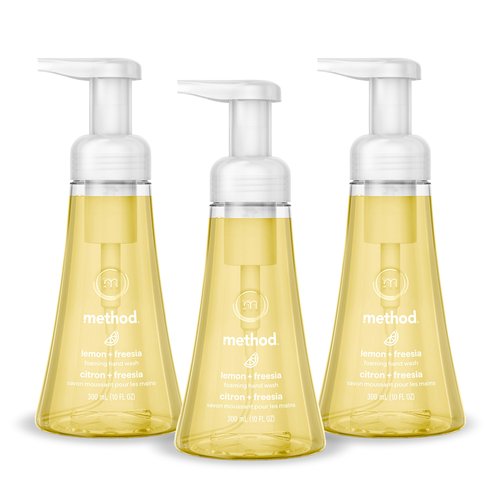 Method Foaming Hand Wash, Lemon + Freesia, 10 fl oz, 3 pack