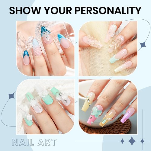 SUPWEE Solid Builder Gel for Nails 3D Nail Sculpture Gel and Nail Rhinestone Glue 3d Gels Nails Art Clear Hard Gels for Christmas Home DIY Manicure