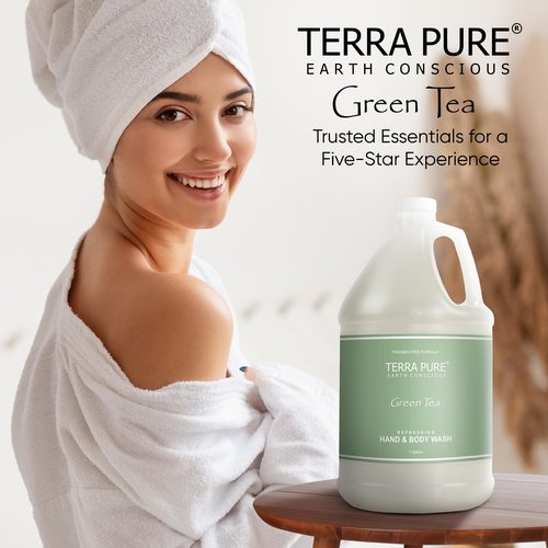 Terra Pure Hotel Body Wash/Hand Soap | One Gallon | Designed to Refill Soap Dispensers (Set of 1)