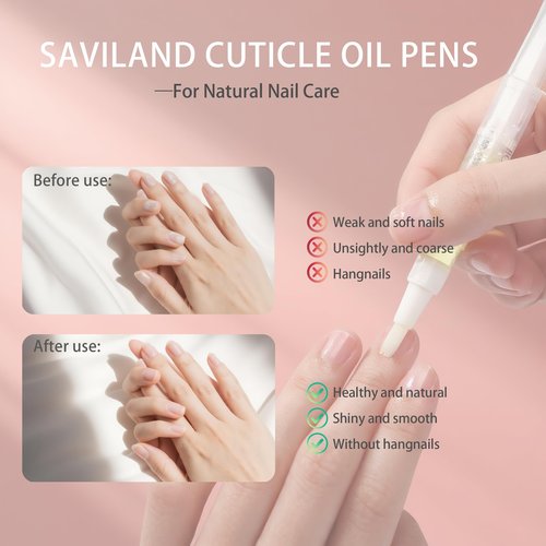NGMATY 2PCS Cuticle Oil Pen, Finger Edge Manicure Nourishing Pen, Multiple Flavor Cuticle Revitalizer Oil Pen, Nail Strengthener And Growth For Damaged Skin Thin Nail, 2ml (Rose)