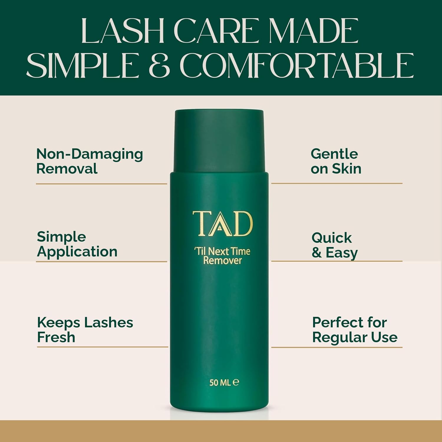 TAD Beauty DIY Lash Remover - Effortlessly Unseals Eyelash Adhesive for Easy Removal | 50ml, Made in South Korea