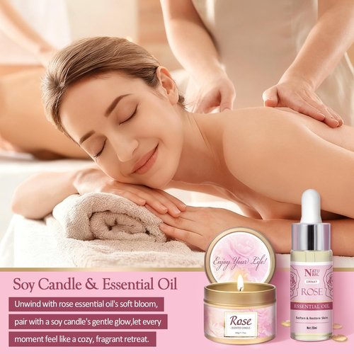 Gifts for Women, 12 PCS Birthday Gifts for Women Rose Relaxing Spa Basket Self Care Package for Her Mom Sister Wife Friend Unique Mothers Day Valentine Gift Ideal