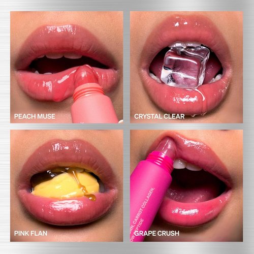 KNEMO LipLock Jelly Serum for Dry Lips, Long-Lasting, Hydrating, Plumping, Glossy Mask with Rose PDRN, Carrot Collagen, Pillow Peptide, Moisturizing Tinted Lip Balm. (Crystal Clear)