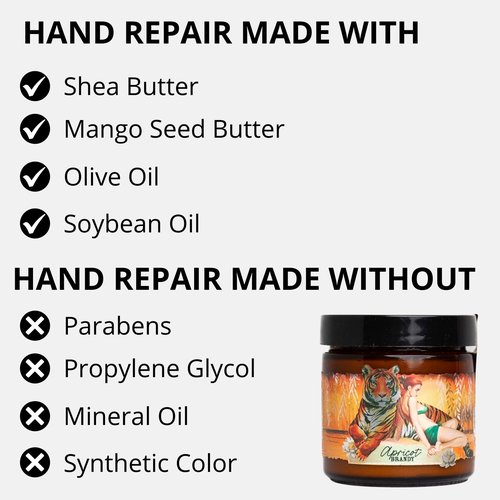 Barefoot Venus Shea Butter Instant Hand Repair Cream For Dry Skin - Apricot Brandy