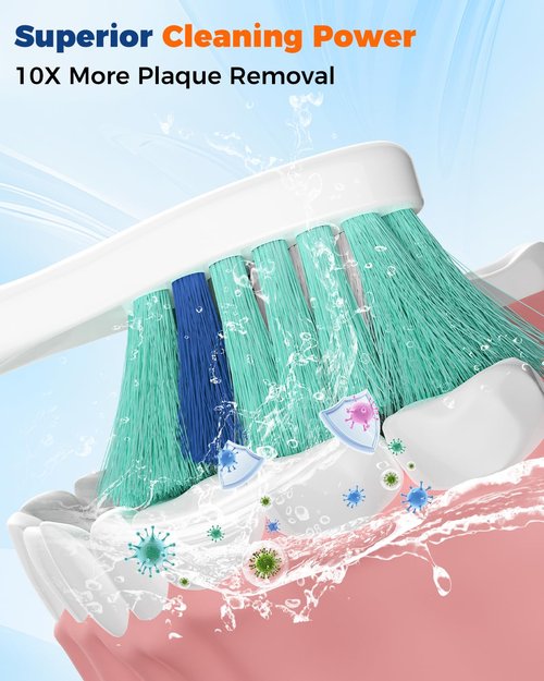 Replacement Toothbrush Brush Heads Compatible with Philips Sonicare Electric Toothbrushes, Tooth Brush Head for Snap-on System Dupont Bristles for Optimal Plaque Remove, Pack of 14, White