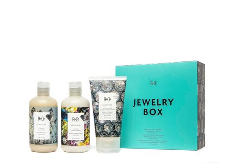R+Co Jewelry Box Kit - Color-Protecting Hair Care Set | Includes Gemstone Shampoo (8.5 oz), Conditioner (8.5 oz) & Ultra Shine Treatment (5 oz) | Vegan & Sulfate-Free | Limited Edition