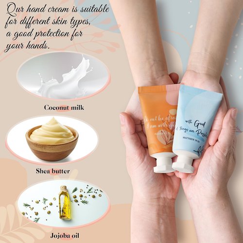 24 Pcs Easter Christian Hand Lotion Bulk Gifts for Women Bible Verse Mini Travel Hand Cream Religious Mother's Day Gift for Church Members Prayers Teachers Coworkers Homeless