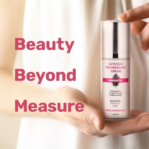 SMOOTH - Glycolic & Lactic Acid Resurfacing Serum - 5% Glycolic + 3% Lactic Acid, Aloe, Witch Hazel, Hyaluronic Acid - Moisturizing & Hydrating Face Serum, Diminish Dryness, Fine Lines & Wrinkles, 1oz