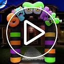 9FT Giant Halloween Inflatable Archway Outdoor Decor Spooky Lighted Yard Decoration