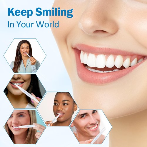 KTSAY Teeth Whitening Pen - Professionally Stain Removal Teeth Whitening Gel Formula, No Sensitivity Effective Teeth Whitener, Mint (0.11 Fl Oz (Pack of 4))