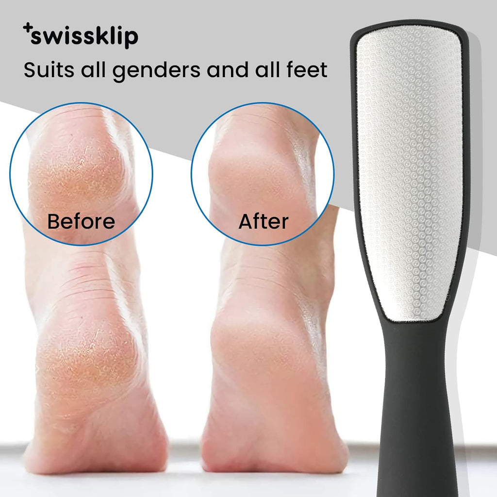Swissker Foot File Callus Remover - Luxurious Heel Scraper for Cracked Heels | 1 Pack for Smooth Feet