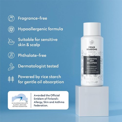 No Nothing Volumizing Dry Shampoo - Fragrance-Free, Talc-Free, Vegan Formula for Sensitive Scalps | 100ml Travel Size