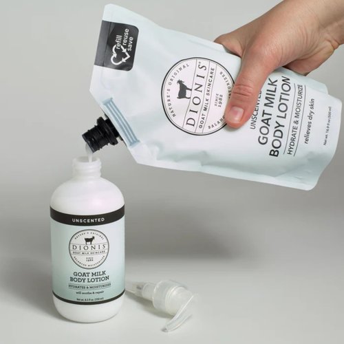 Dionis Goat Milk Unscented Body Lotion Refill Pouch 16.9 oz (Pack of 1)
