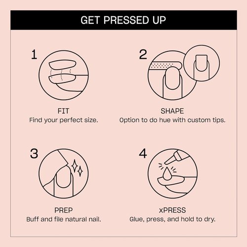 OPI Nail Lacquer & Press-On Nails Bundle - Sheer Soft Short Round 24 Count with Glue & Matching Polish