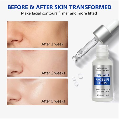Instant Face Lift Serum,Instant Face Lift Cream for Visibly Lifts & Tightens Skin, Smooths Fine Lines and Wrinkles, Anti-Aging Treatment for All Skin Types, 1 Fl Oz