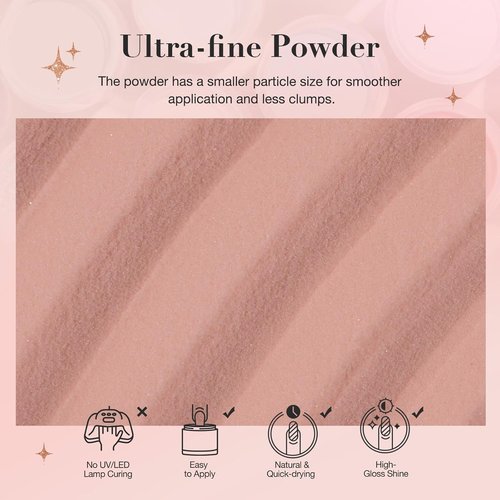AZUREBEAUTY Dip Powder Nail Set - 6 Shimmery Light Pink & Champagne Colors | DIY French Manicure Kit