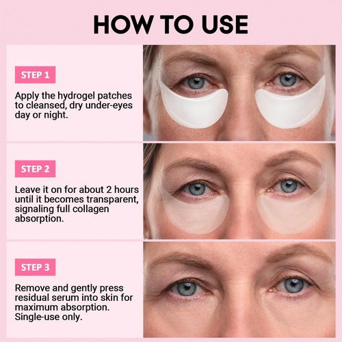 iMethod PDRN Collagen Boost Eye Patches - Under Eye Mask, Instant Lift Eye Mask for Reduce Fine Lines & Wrinkles, Firming Under Eye Patches for Dark Circles, Puffy Eyes, Eye Bags, 8 Pairs