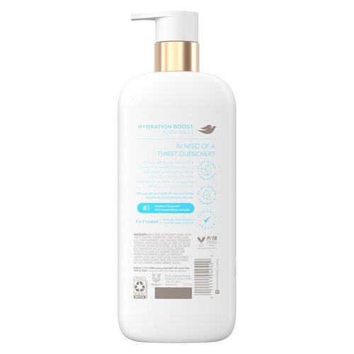 Dove Hydration Boost Serum Body Wash - Deeply Moisturizing with Hyaluronic Acid | 18.5 Fl Oz