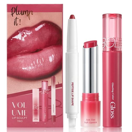 Skiennix 3PCS Lip Combo Set - Matte Lip Liner, Hydrating Tint Lipstick & Shine Gloss | Long-Lasting Plumping Kit