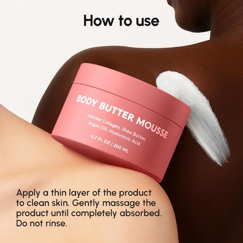 MAREE Body Butter Cream – Whipped Body Butter for Women Smell Good – Ayurvedic Skin Care – Body Moisturizer for Dry Skin – Vanilla Shea Butter Cream for Women & Men with Marine Collagen & Argan Oil