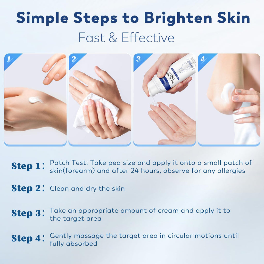 ZVSKISS Skin Bleaching Cream - for Intimate Areas & Body, Vitamin C Dark Spot Remover for Underarms, Knees, Elbows, Inner Thighs, Bikini Line, Sensitive Skin care Cream- 1.7fl oz