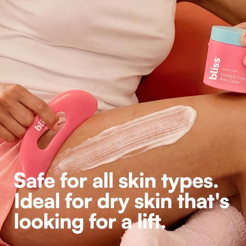 Bliss Fabgirl Firm Body Cream - Hydrating Skin Tightening Lotion with Collagen & Caffeine | Improves Elasticity & Smoothness