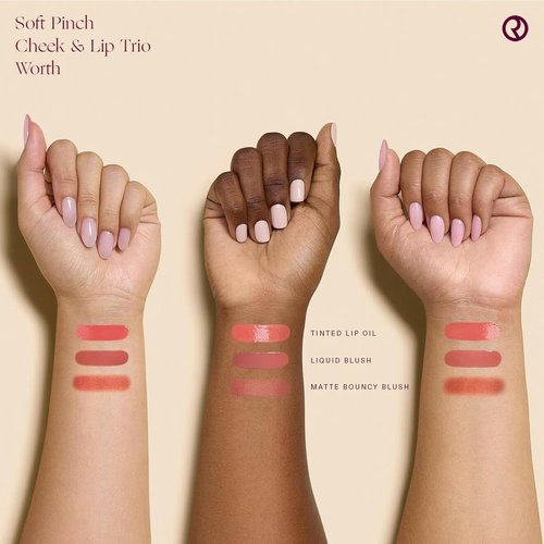 Rare Beauty Soft Pinch Cheek & Lip Trio - Matte Blush, Mini Liquid Blush & Tinted Lip Oil Set