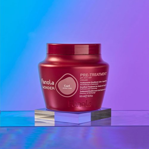 Fanola Wonder Curl Pre Shampoo Scalp Treatment - Nourishing Emollient Mask for Natural Hair (500 ml)