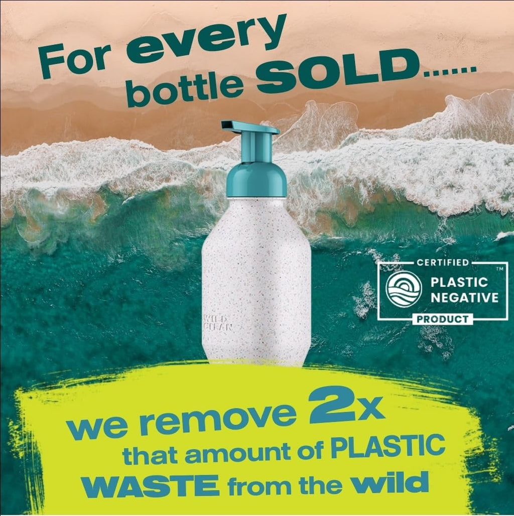 Wild Clean Hand Soap Starter Kit - 1 Refillable Hand Soap Container + 3 Powder Refills, Variety Scents, Eco-Friendly Products & Cleaning Supplies, 3 x 11 Fl oz Bottles (33 FL oz total)