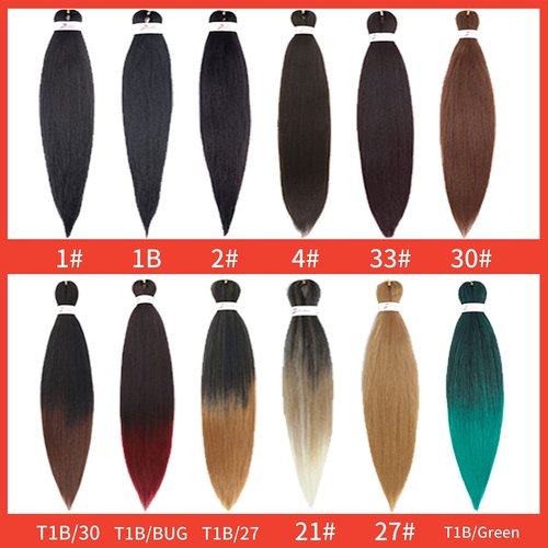 Callia Pre Stretched Braiding Hair 24 Inch 8 Packs Ombre Professional Prestretched Synthetic Braiding Hair Itch Free Yaki Synthetic Hair Extension for Crochet Twist (24Inch, 1B)