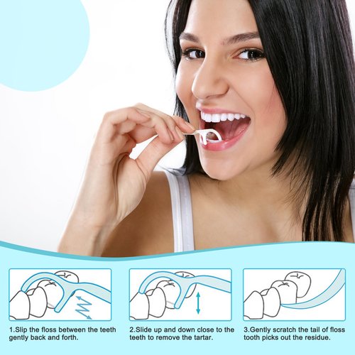 Eyxformula 500 Count Individually Wrapped Floss Picks, Disposable Mini Travel Size Dental Flossers, Bulk Individual Floss Sticks for Hotel Office Car Guest Bathroom On-The-Go Oral Care Teeth Clean