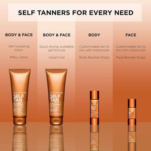 Clarins Self Tanning Body Booster - Natural, Streak-Free Tanning Drops | Hydrating & Buildable Tan | 1 Oz