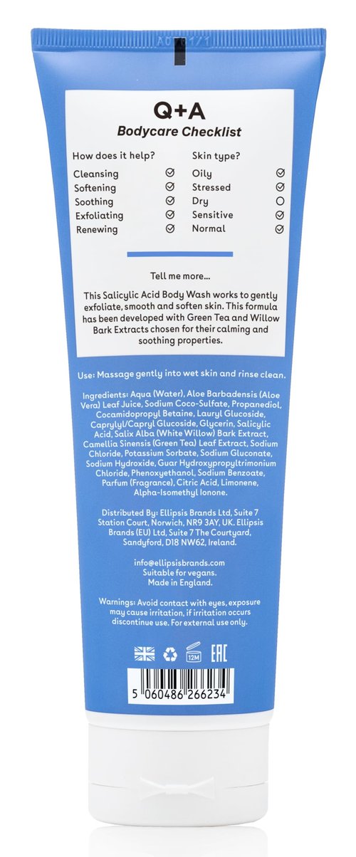 Q+A Salicylic Body Wash (250ml)