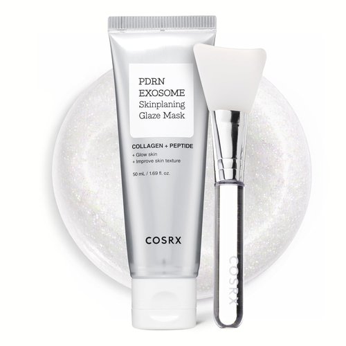COSRX PDRN Exosome Glaze Wrapping Mask - Salmon DNA Overnight Peel-Off Mask for Glass Skin, 1.69 fl. Oz | Korean Skincare