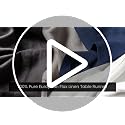 Dusty Blue & White Linen Table Runner 14x108 Inches - Farmhouse Decor