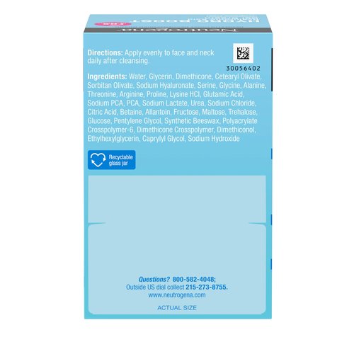 Neutrogena Hydro Boost Gel Cream with Hyaluronic Acid, Lightweight Facial Moisturizer for Normal to Dry Skin, Hydrating & Non-Comedogenic Face Cream for Dewy, Plump Skin, Fragrance Free, 1.7 fl. oz