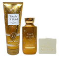 Bath & Body Works Touch of Gold Body Wash & Lotion Duo Set with Natural Oats Soap - Full Size