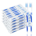 SLequipo 100 Prepasted Disposable Toothbrushes Individually Wrapped Pre Pasted Toothbrushes Soft Bristle Travel Tooth Brush Single Use Wrapped for Hotel, Camping, Travel and Gift for The Homeless