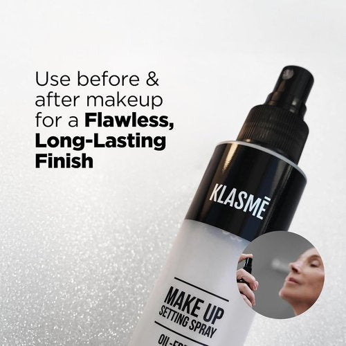 Klasme Makeup Setting Spray - Hydrating Hyaluronic Acid Formula | Alcohol-Free, Long-Lasting Matte Finish | 4.05 fl oz