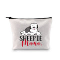 G2TUP Old English Sheepdog Lover Gift - Sheepie Mom Makeup Bag, Dog Owner Zipper Travel Bag (Sheepie Mom MB)