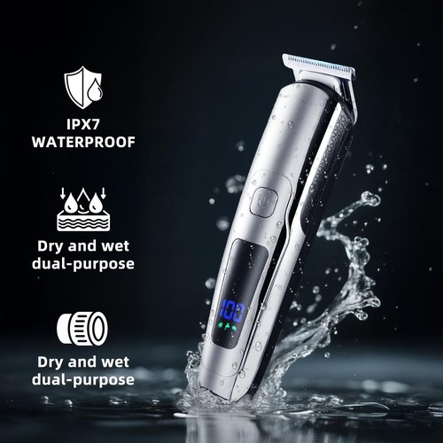 ritarga Beard Trimmer for Men, 20 Length Settings, Waterproof Electric Razor for Men with A Razor Stand, Hair Trimmer, Nose Hair Trimmer, Cordless Hair Clippers, All-in-One Grooming Kit