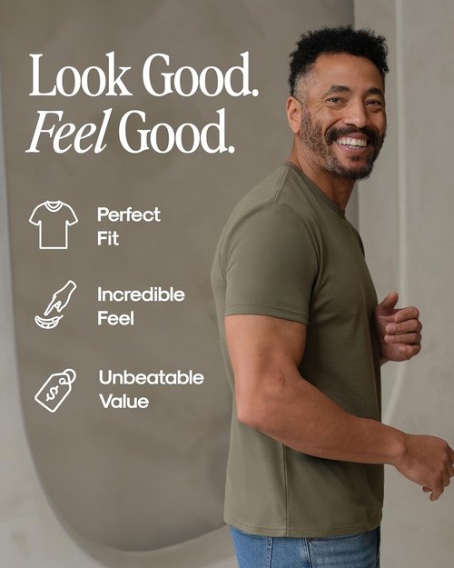 True Classic Men's T-Shirts - Short Sleeve Crew Neck Cotton Blend Tees | Casual & Comfortable