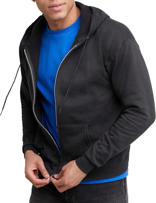 Hanes Men's Zip-Up Hoodie - EcoSmart Fleece Full-Zip Sweatshirt | Comfortable & Stylish