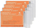 QIO CHUANG Emergency Mylar Thermal Blankets - 4-Pack Survival Blankets for Camping & Hiking