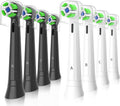 8 Pack iO Replacement Heads Compatible with Oral B iO Electric Toothbrush, Toothbrush Head for Oral b iO 2 3 4 5 6 7 8 9 10, (4 Black 4 White)