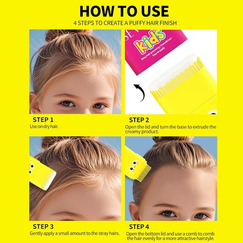 SEVICH Kids Hair Wax Styling Stick - Ergonomic Comb for Smooth Finish | 15g Natural Plant Extracts
