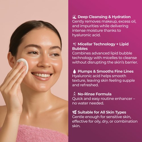 Sesderma SENSYSES Hyaluronic Cleanser - Hydrating Micellar Solution for All Skin Types | 6.8 fl oz