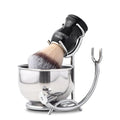 JEQUIL&CORENVEO Deluxe Shaving Kit for Men, 3pcs Shaving Set, Shaving Brush, Shaving Bowl, Razor & Brush Holder